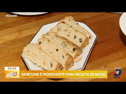 Panetone é ingrediente de uma receita de sobremesa para o Natal