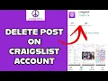 How to Delete a Post on Craigslist Remove a Post on Craigslist on PC 2024