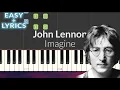 Download Lagu John Lennon - Imagine EASY Piano Tutorial + Lyrics
