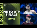 Fritz vs Musetti, Sinner Takes on Auger-Aliassime | Nitto ATP Finals Day 2 Singles Highlights