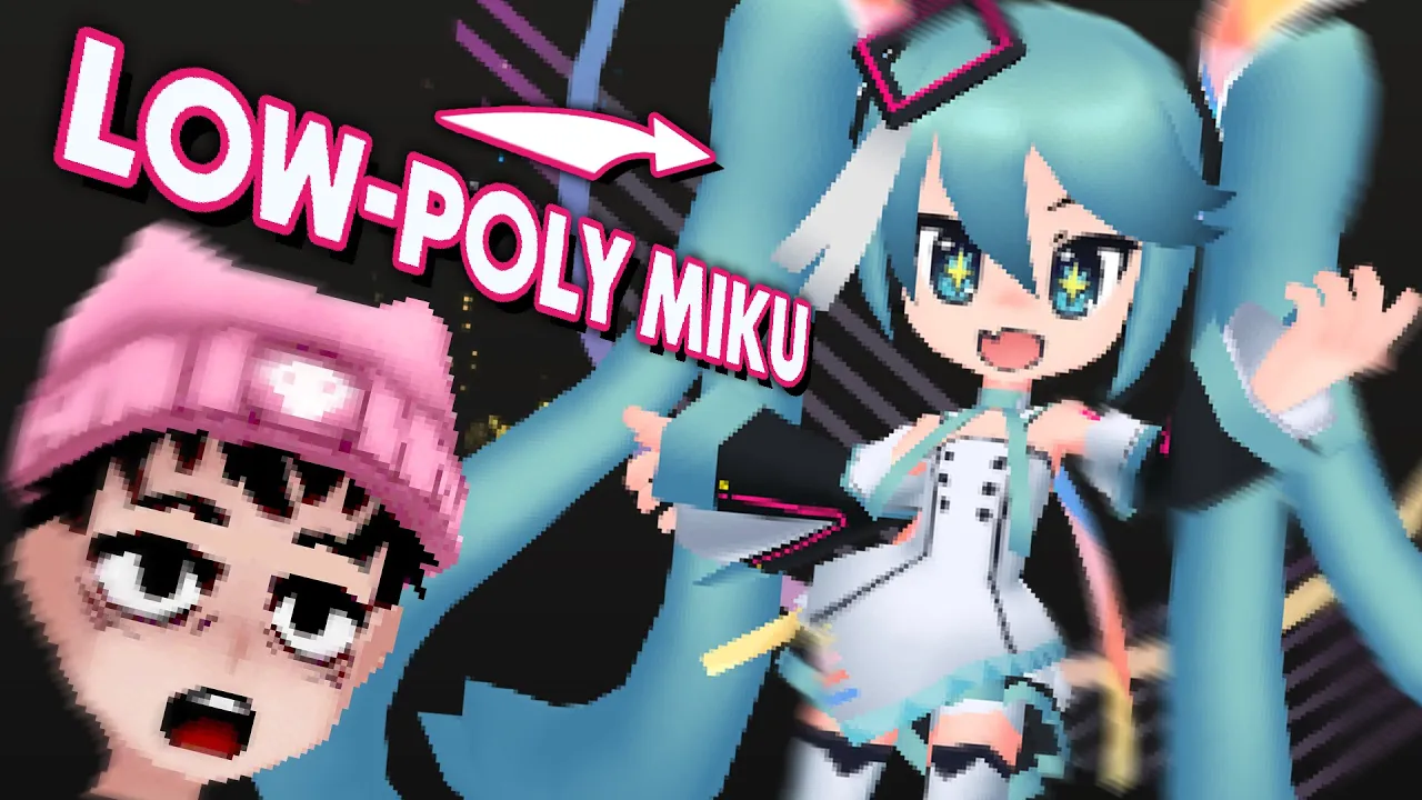 How I Made A Low Poly Hatsune Miku | Breakdown: video thumbnail