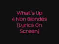 4 non blondes - whats'up - lyrics