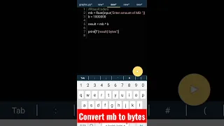 How to convert mb to bytes in python