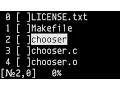 chooser ncurses application to interactively filter input through pipe