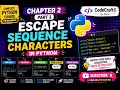 Python Escape Sequence Characters Explained n t Chapter 2 Part 3