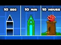Download Lagu 10 Second vs 10 Minute vs 10 Hour Level In Geometry Dash!