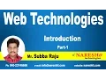 Introduction to Web Technologies - Part 1 Web Technologies Tutorial