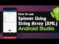 Android Studio Tutorial How to use Spinner using String Array in Android App