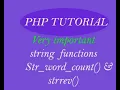 what is str word count and strrev in hindi php
