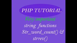 what is str word count and strrev in hindi php