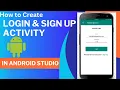 How to create login and sign up activity in android studio