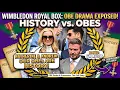 Katherine Jenkins and Andrew Levitas seated behind David Beckham at Wimbledon amid OBE history