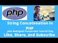 String Concatenation in PHP