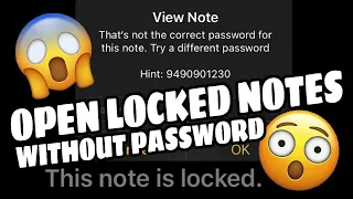 How to Unlock Notes when forgot Password iOS 15 tutorial works 100 2022 Workaround