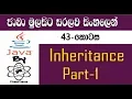 Java Sinhala By ChamiViews Part 43 - Inheritance