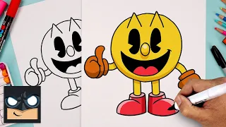 How To Draw Pacman Step by Step Art Lesson for Beginners