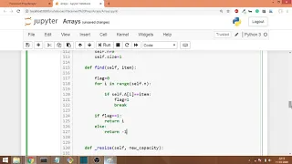Dynamic Array Implementation in Python Part 9 Search Operation