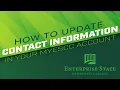 How To Update Contact Information in Your MyESCC Account Enterprise State Community College