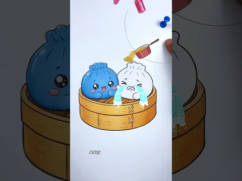 Squishy Dumpling’s Body Color Changing Challenge 😍#squishy #dumplings#shorts