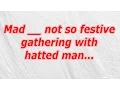 Mad not so festive gathering with hatted man CodyCross Crossword Answer