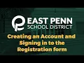 New Student Registration Account Creation Sign In