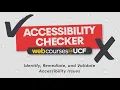 Webcourses UCF - New Accessibility Checker