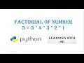 Factorial Program How to Calculate Factorial Python Program 3