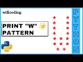 print w using python print w alphabet in python in star pattern