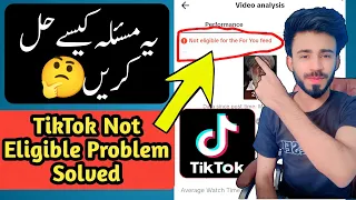 Download Tiktok Not eligible for the Foryou feed problem solved 2023 | Tiktok video Not eligible problem MP3