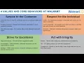 4 VALUES AND CORE BEHAVIORS AT WALMART via Doug McMillon