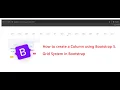 How to create a Columns using bootstrap 5 - Grid System