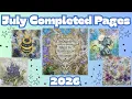 July Completed Pages Adult Coloring Pages