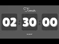 2 Hours 30 Minutes Silent Timer with Cute Ending Alarm Pastel Dark Timer