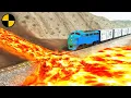 Download Lagu Trains vs Lava Crosses Railroad 😱 BeamNG.Drive