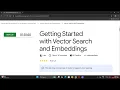 Getting Started with Vector Search and Embeddings Advanced lab