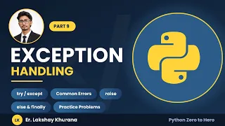 Lecture 9 Python Series Master Exception Handling Try Catch Finally Explained