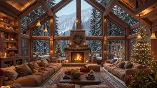 Cozy Christmas Ambience With Crackling Fireplace Sounds Relaxing Christmas Jazz Instrumental Music 