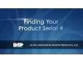 Finding Your Product Serial Number