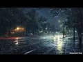 I overcame insomnia in 3 minutes in heavy rain and strong wind on a deserted road in the park