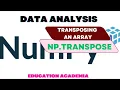 Numpy - Transposing an Array