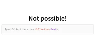 PHP generics aren t coming