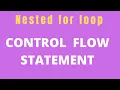 Nested for loop Control Flow Structure By Deepa Thakur
