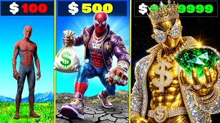 $1 to $100,000,000 as Spider-Man in GTA 5!