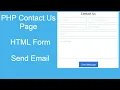 PHP Contact Us Page HTML Form Send Email