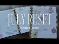 July Monthly Calendar Setup