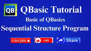 QBasic Program for Beginners Sequential Strucrture in QBasic QBasic Tutorial in Hindi
