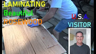More beautiful Rosewood laminating 🌳😁 Ep.146 Building my steel sailing yacht