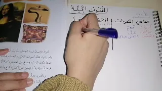 الفنون الجميلة ١ الصف السابع اللغة العربية فرع حكما 