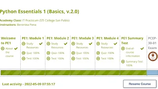 Answer Python Essentials 1 - Module 4 Test