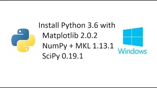 Install Python with Matplotlib Numpy MKL and SciPy